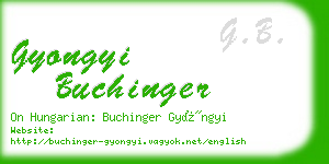 gyongyi buchinger business card